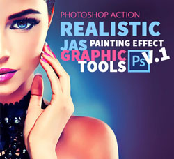 极品PS动作－逼真的绘画效果(含高清视频教程)：Realistic Painting Effect V.1